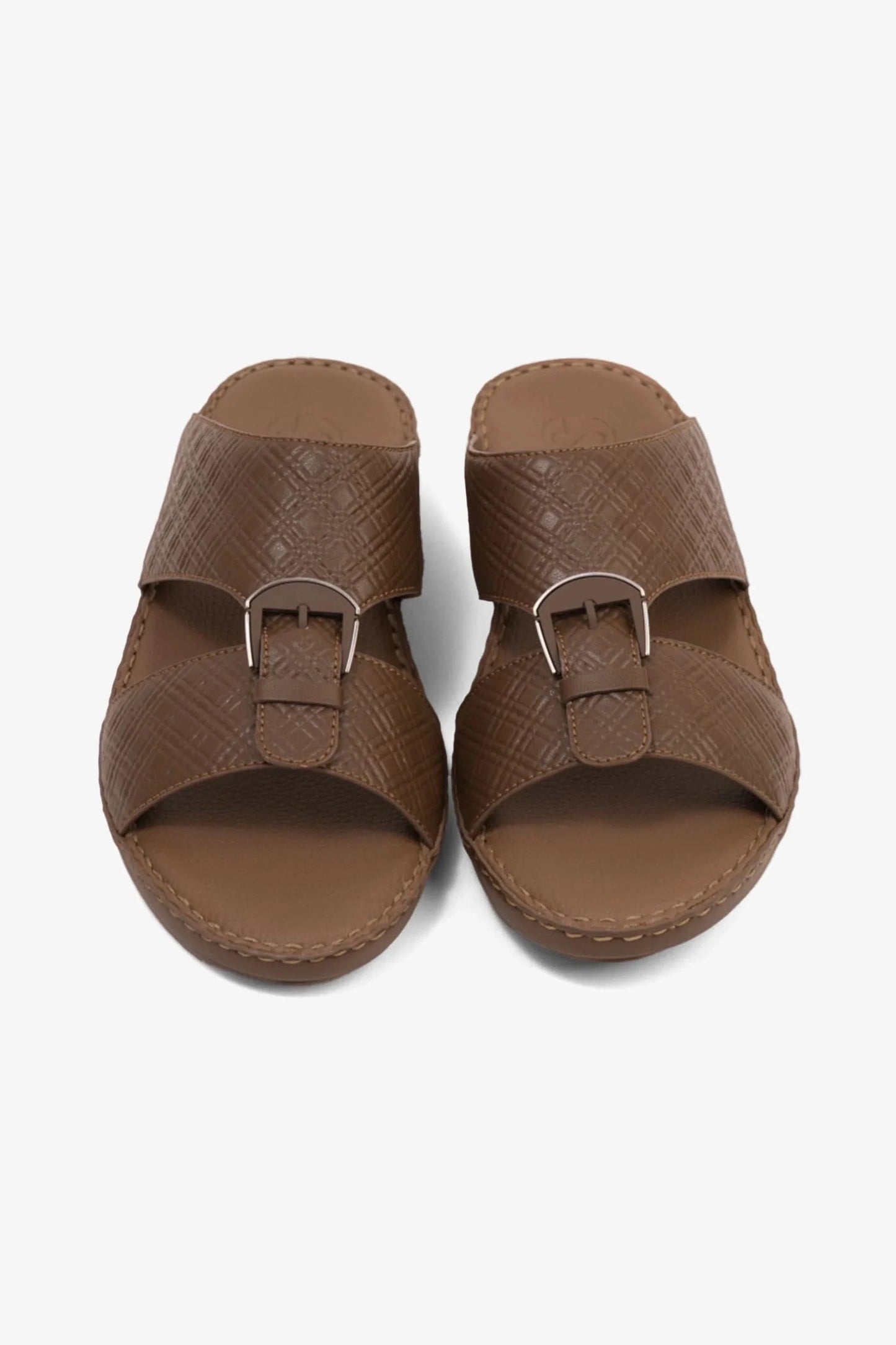 Comfort Plus Men's Cushioned Leather Slip-On Sandals Truffle MSDCP7013