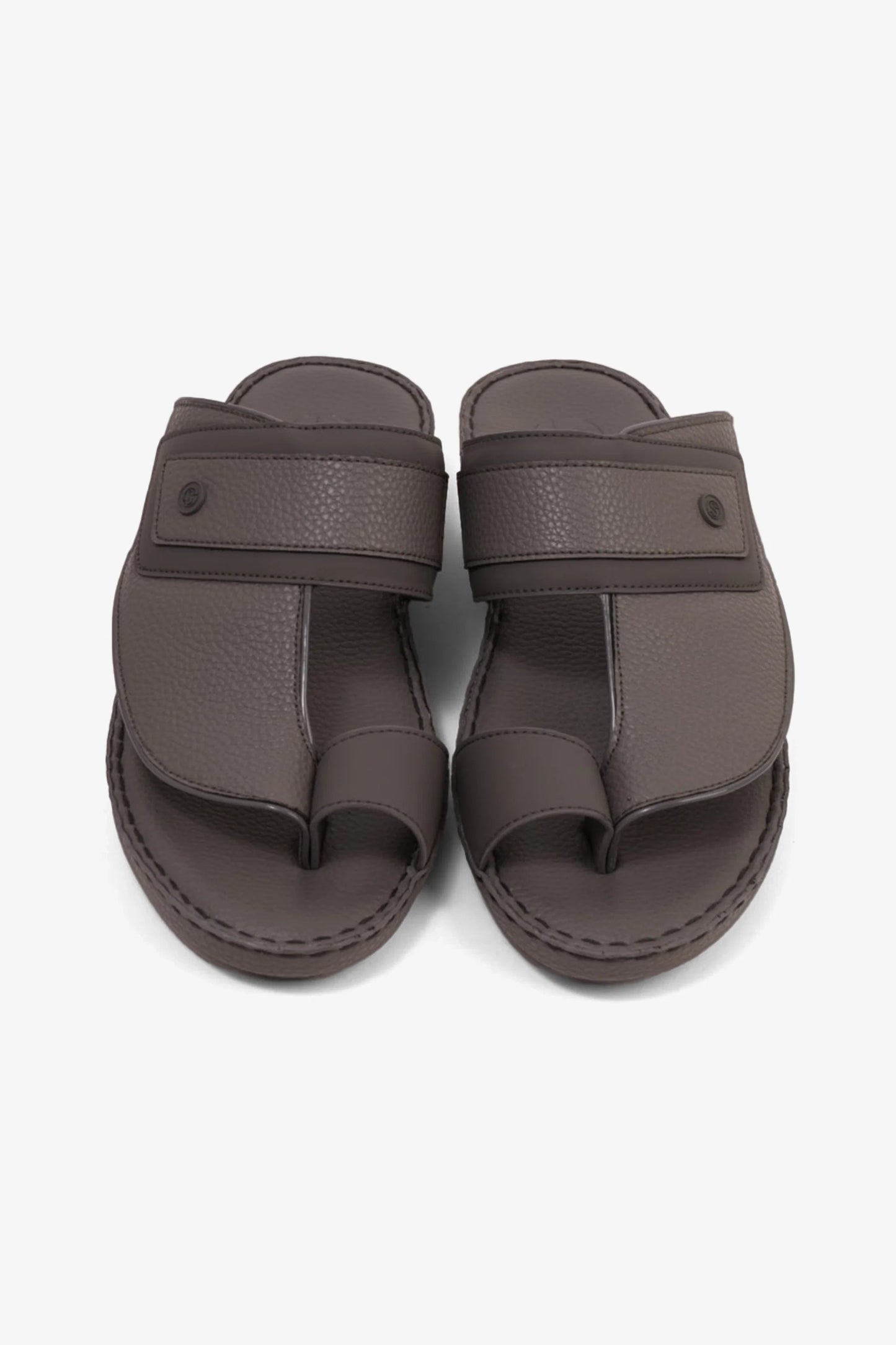 Comfort Plus Men's Textured Leather Sandals Grey MSDCP8011