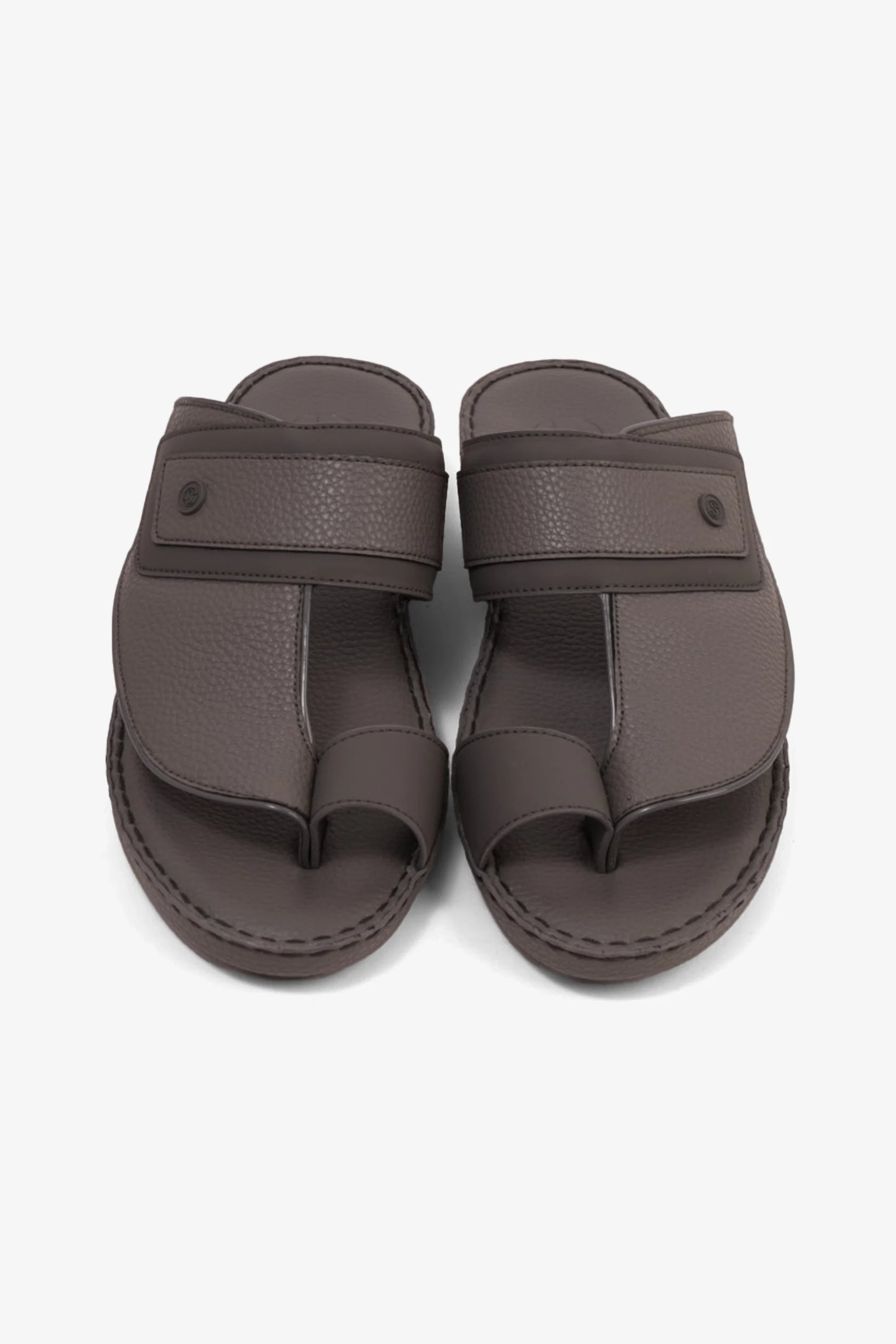 Comfort Plus Men's Textured Leather Sandals Grey MSDCP8011