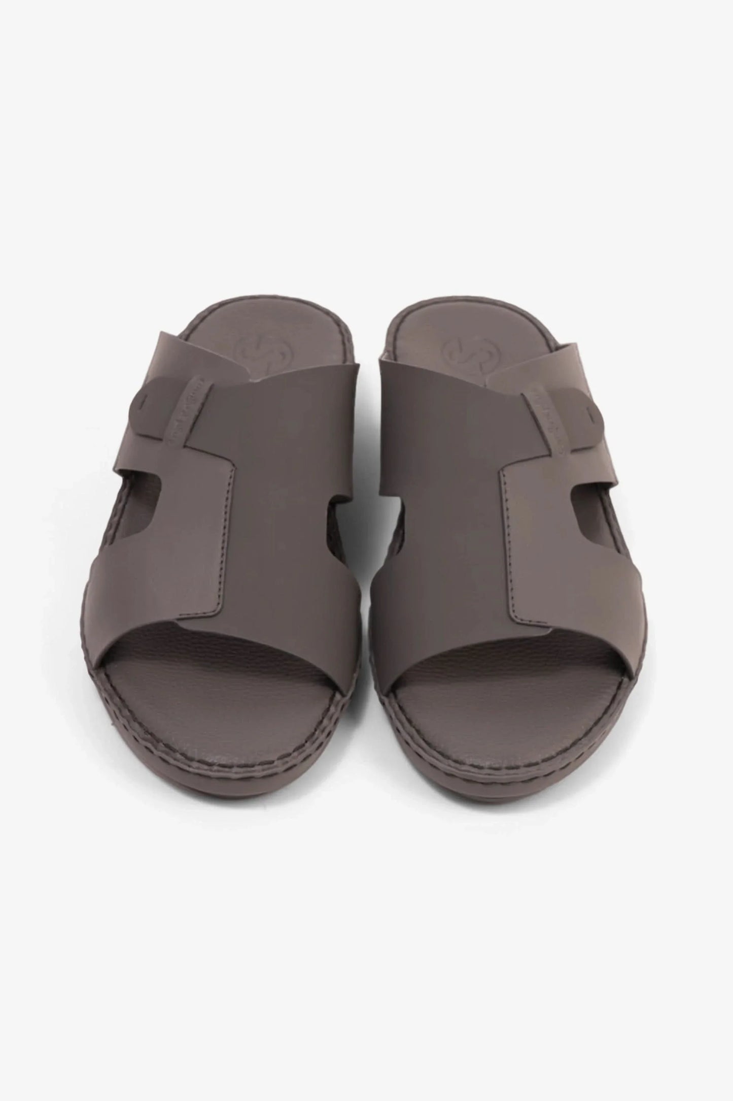 Comfort Plus Men's Ultra Comfortable Leather Slip-On Sandals Dark Grey MSDCP7017