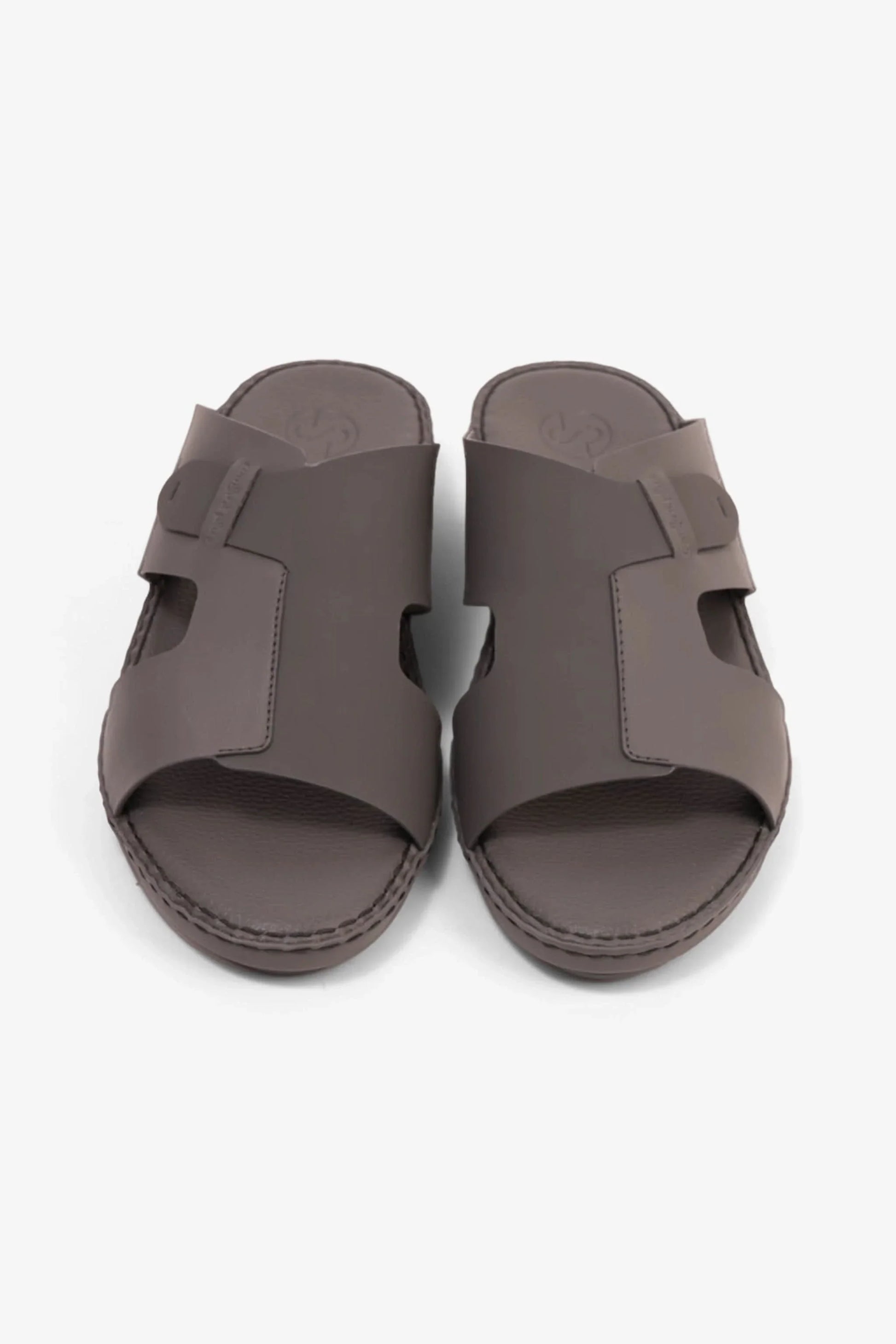 Comfort Plus Men's Ultra Comfortable Leather Slip-On Sandals Dark Grey MSDCP7017