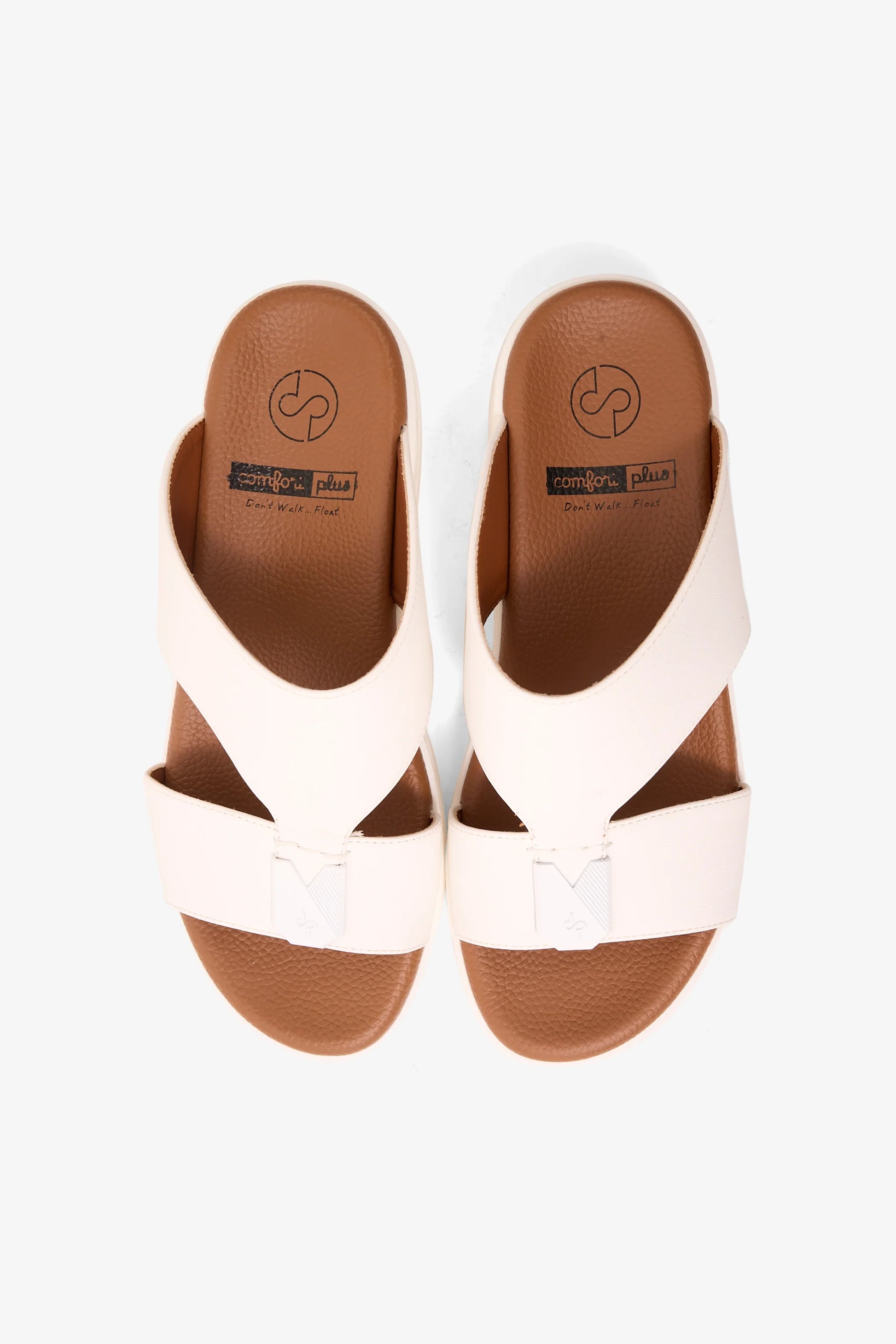 Comfort Plus Men's Sleek Cushion Arabic Sandals White MSDGBCPRS106