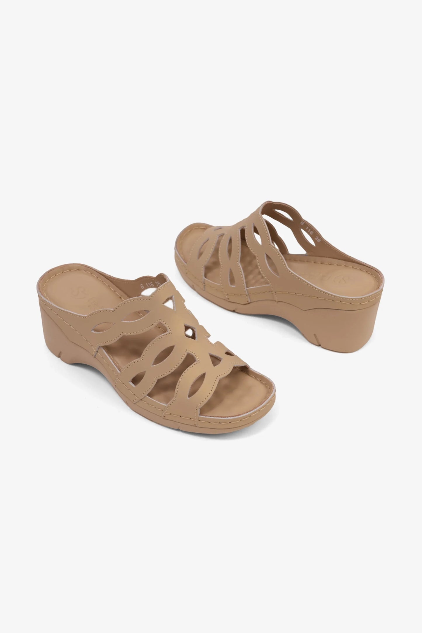 Comfort Plus Women's Cushioned Sandals Beige GG116