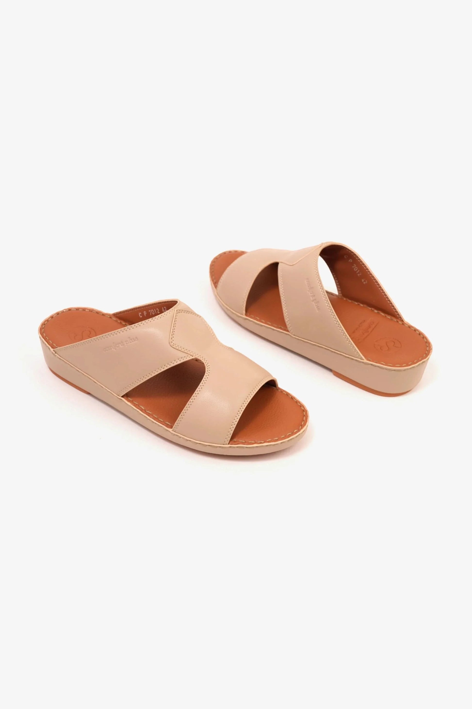 Comfort Plus Men's Luxurious Leather Sandals Mandorla MSDCP7012