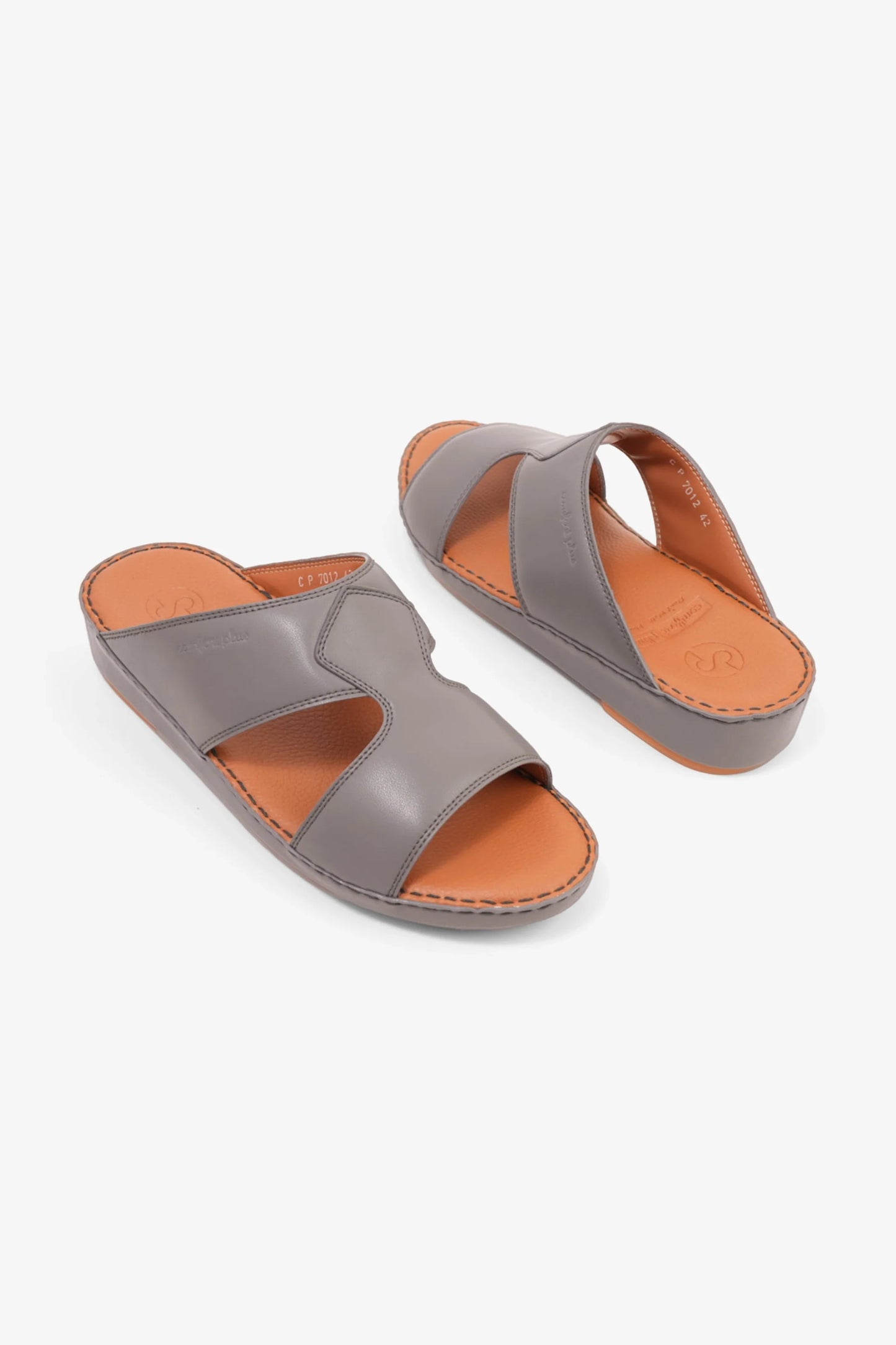 Comfort Plus Men's Luxurious Leather Sandals Dark Grey MSDCP7012