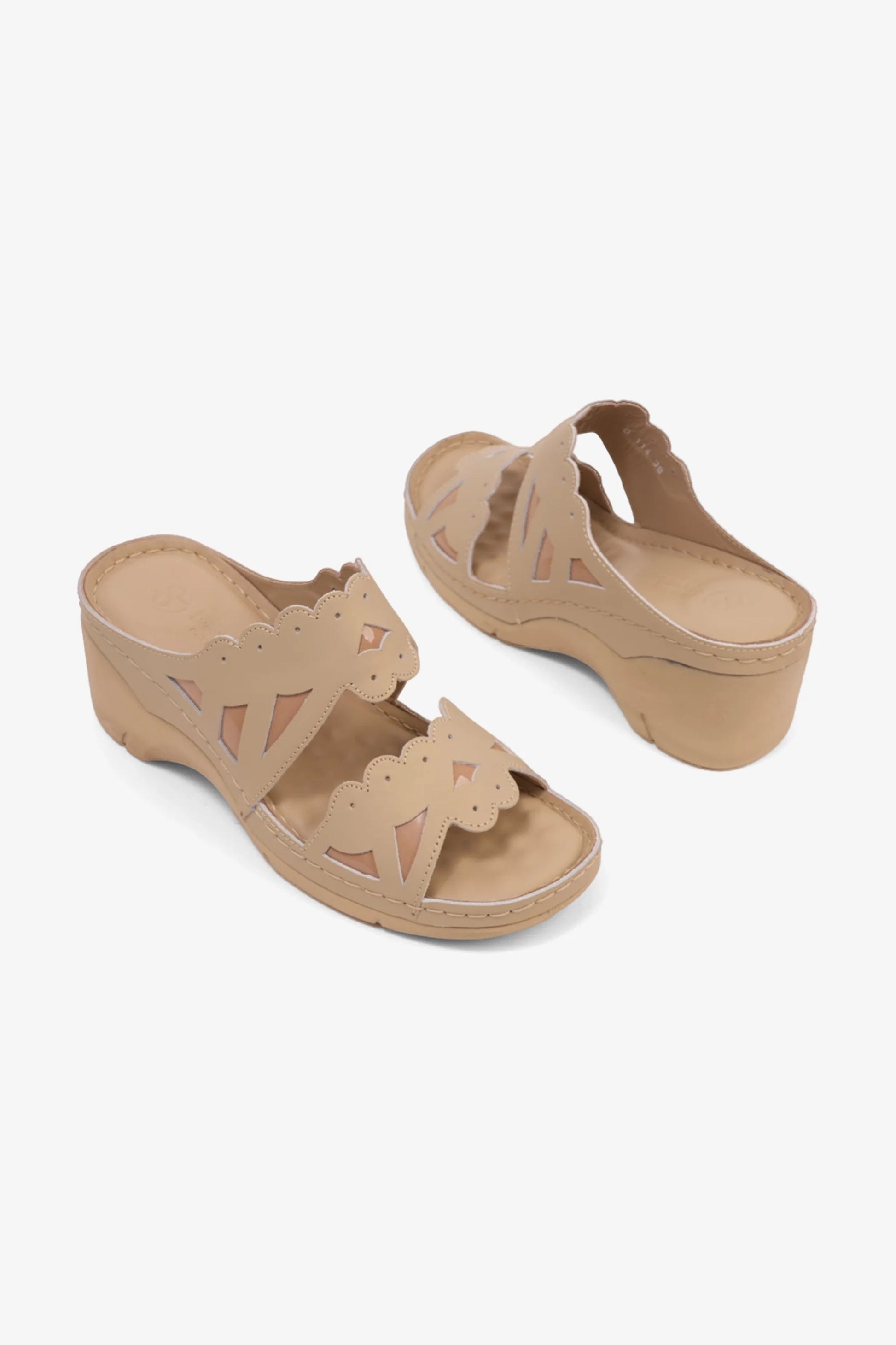 Comfort Plus Women's Open-Toe Cutout Sandals Beige LSDCPGG114