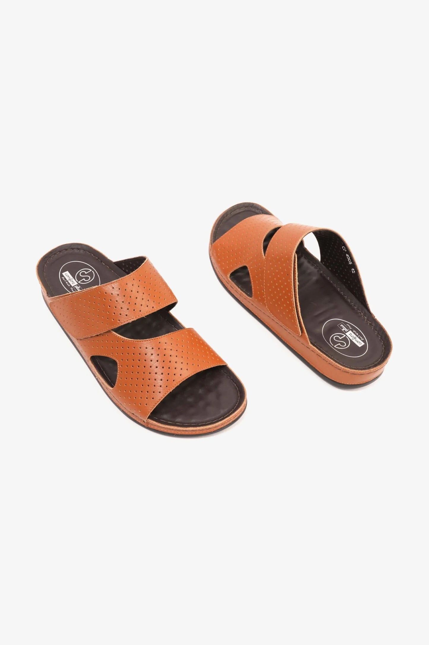 Comfort Plus Men's Al Waha Textured Arabic Sandals Tan MSDCP4005
