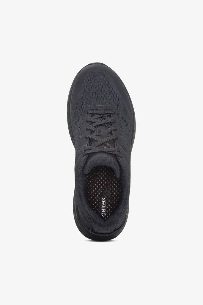 AETREX CHASE ARCH SUPPORT SNEAKERS BLACK/BLACK - Sole Therapy