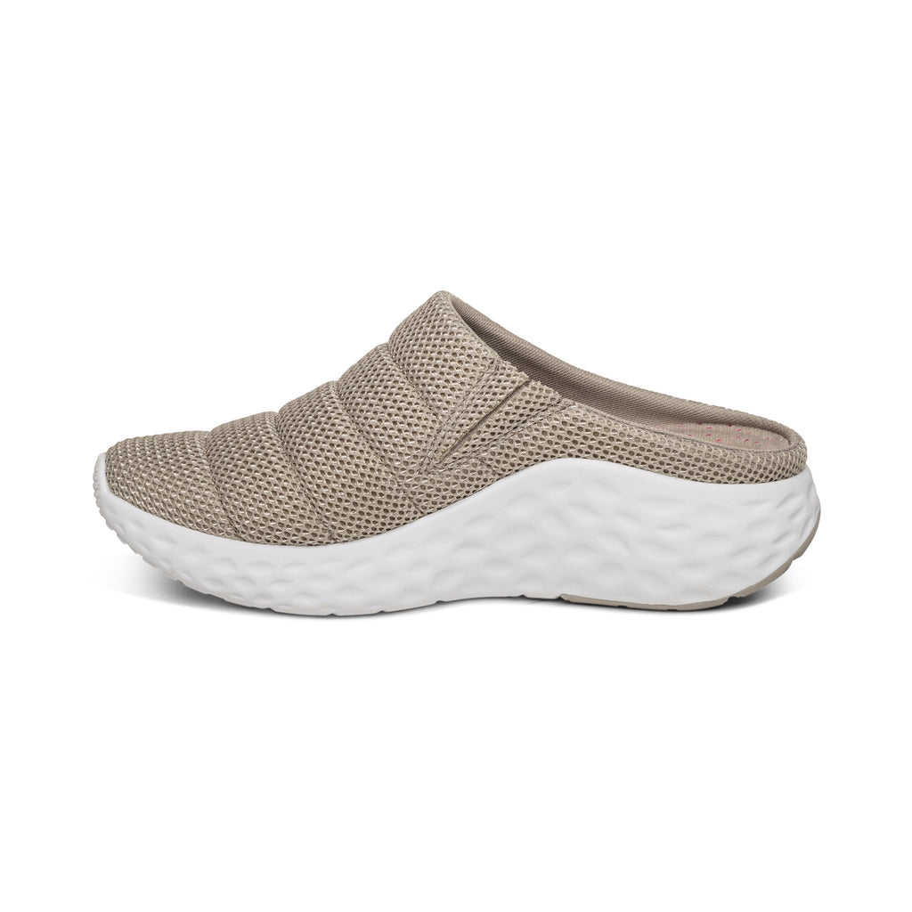 AETREX HARLEY CLOG SHOES TAUPE - Sole Therapy