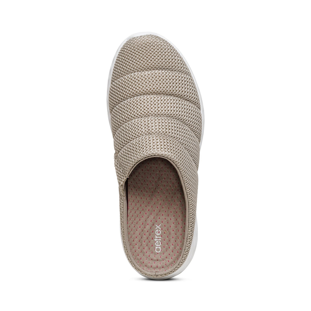 AETREX HARLEY CLOG SHOES TAUPE - Sole Therapy