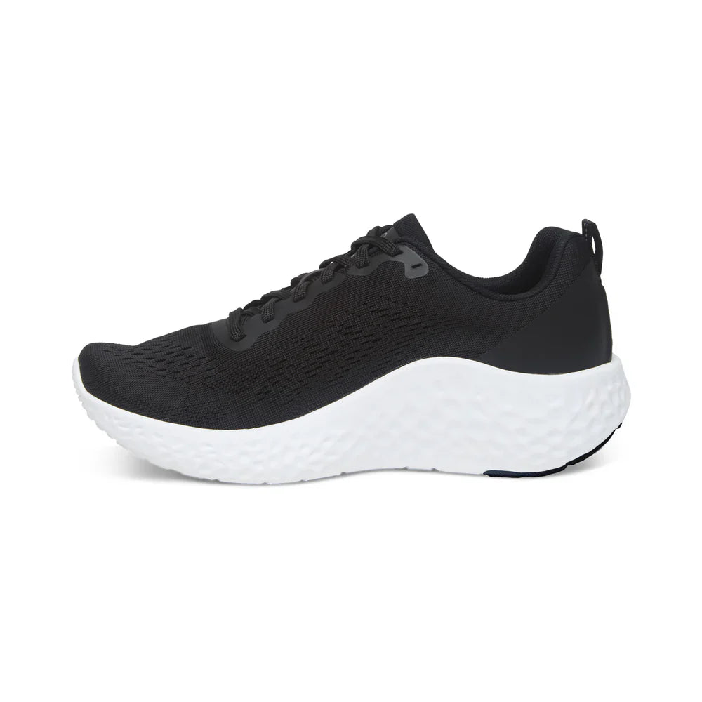 AETREX LADIES DANIKA LACE UP SPORTS SHOES WIDE AP100WW - BLACK - Sole Therapy