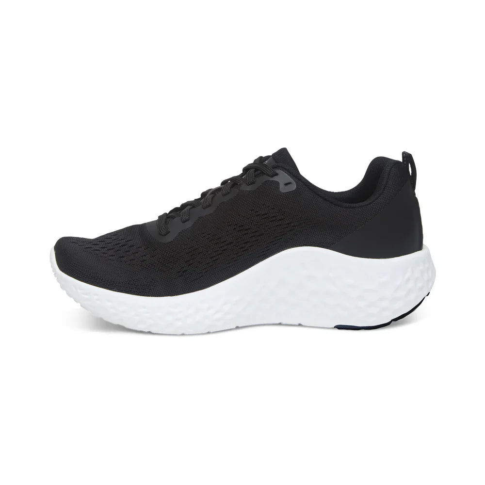 AETREX LADIES DANIKA LACE UP SPORTS SHOES WIDE AP100WW - BLACK - Sole Therapy