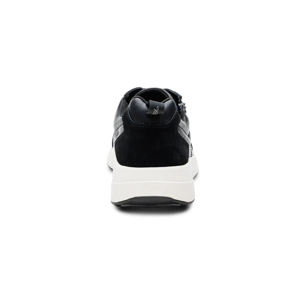 AETREX MENS MILES LACE UP SNEAKERS BLACK - Sole Therapy