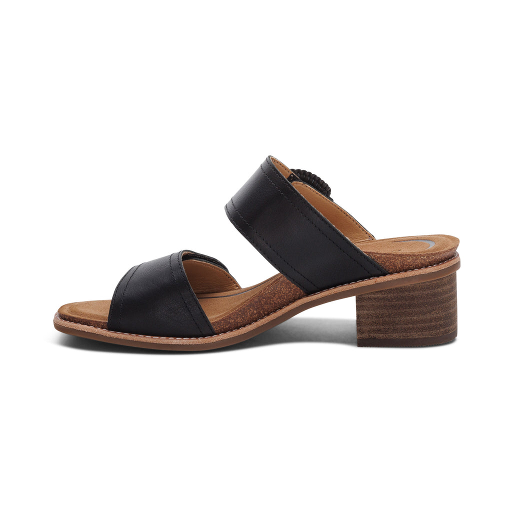 AETREX TATIANA BLOCK WEDGE  BLACK - Sole Therapy