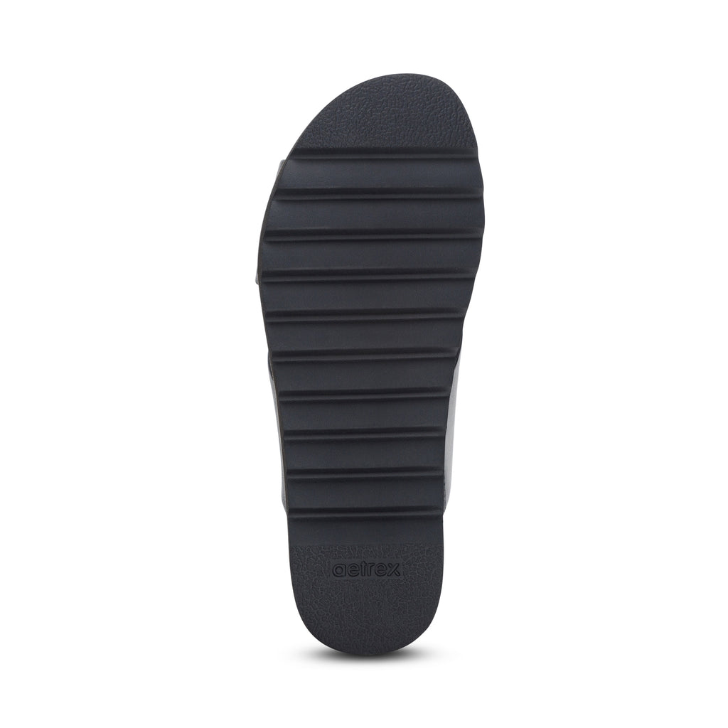 AETREX THEA PLATFORM SANDAL  BLACK - Sole Therapy