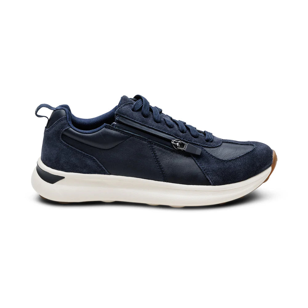 AETREX WOMEN'S ELISE  LACE UP SNEAKERS NAVY - Sole Therapy