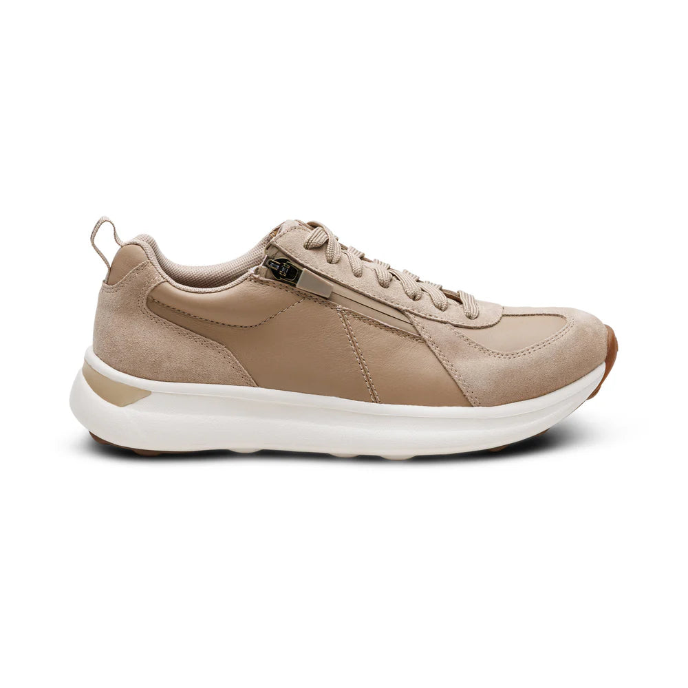 AETREX WOMEN'S ELISE  LACE UP SNEAKERS TAN - Sole Therapy