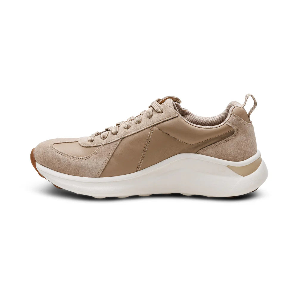 AETREX WOMEN'S ELISE  LACE UP SNEAKERS TAN - Sole Therapy