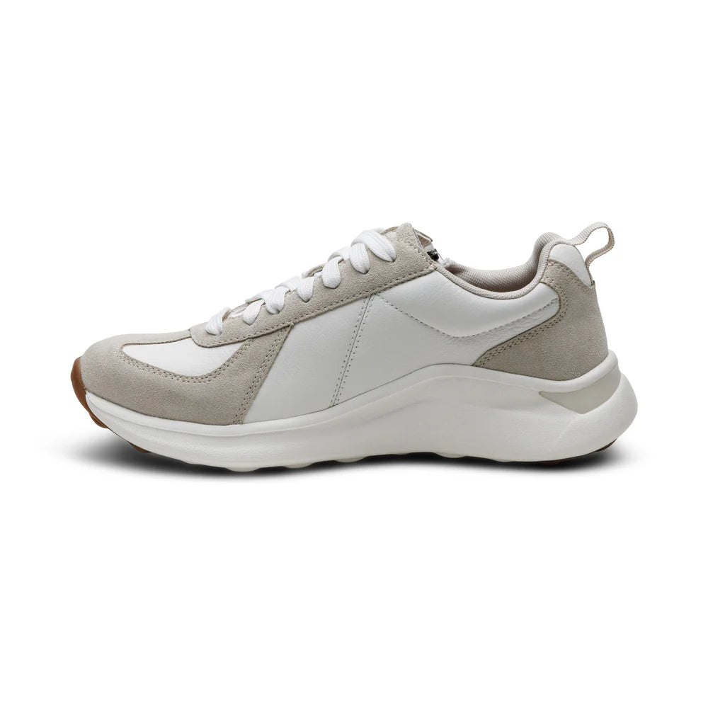 AETREX WOMEN'S ELISE  LACE UP SNEAKERS WHITE - Sole Therapy