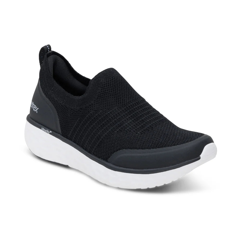 AETREX WOMENS DASH SPORTS SHOES - BLACK - Sole Therapy