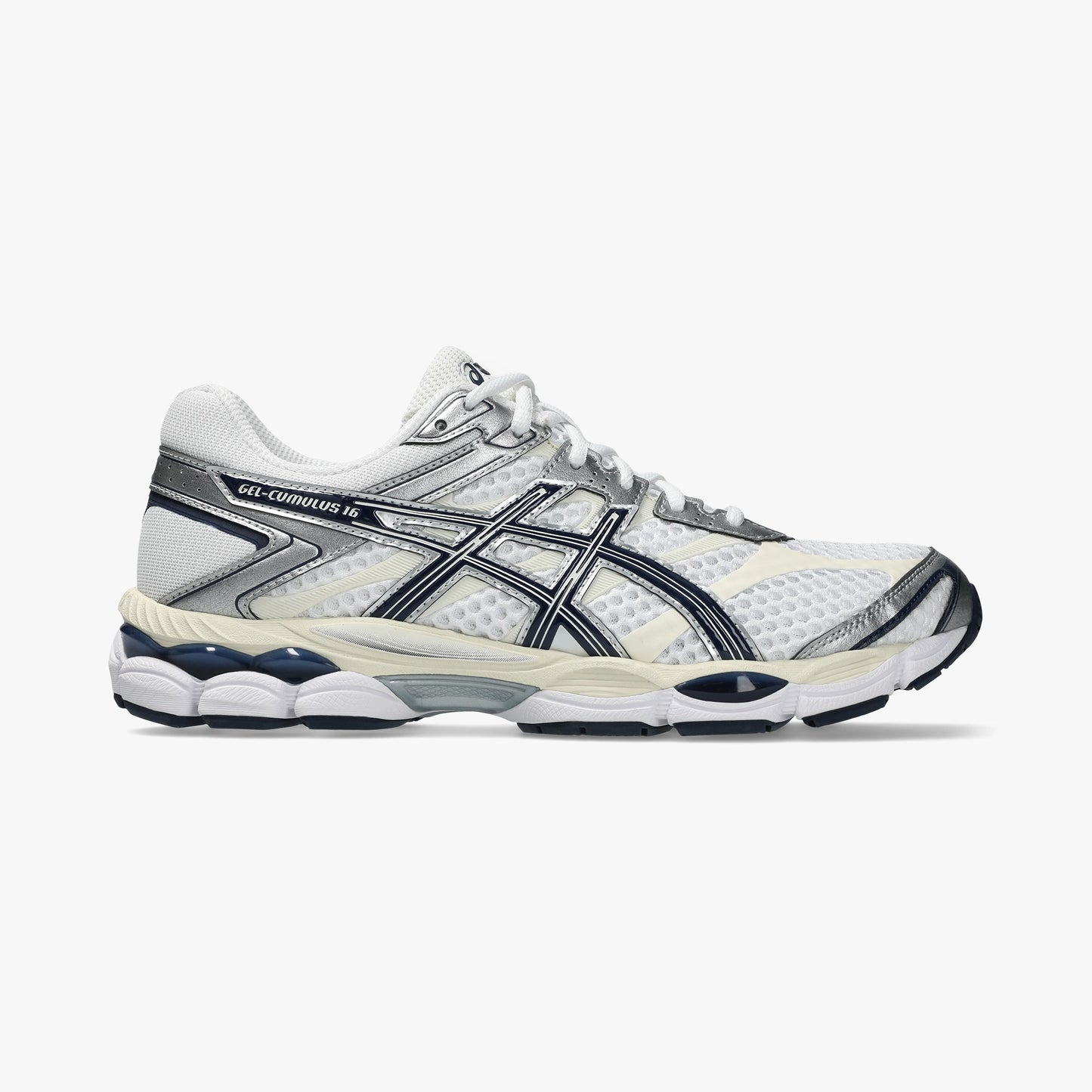ASICS MEN SHOES GEL CUMULUS 16 WHITE/MIDNIGHT - Sole Therapy