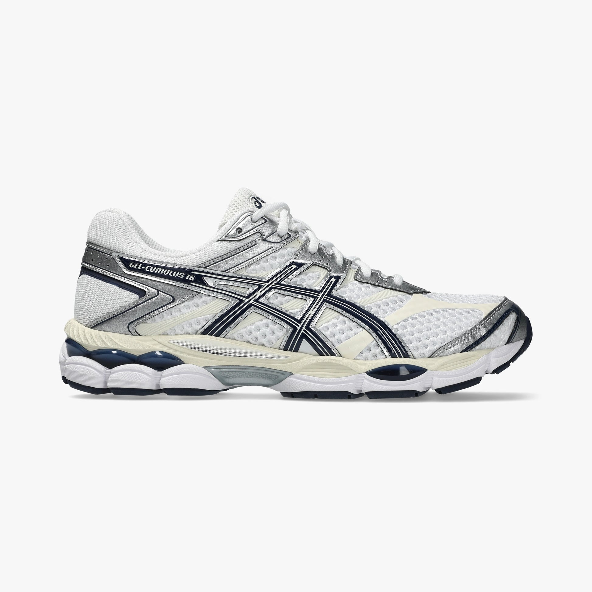 ASICS MEN SHOES GEL CUMULUS 16 WHITE/MIDNIGHT - Sole Therapy