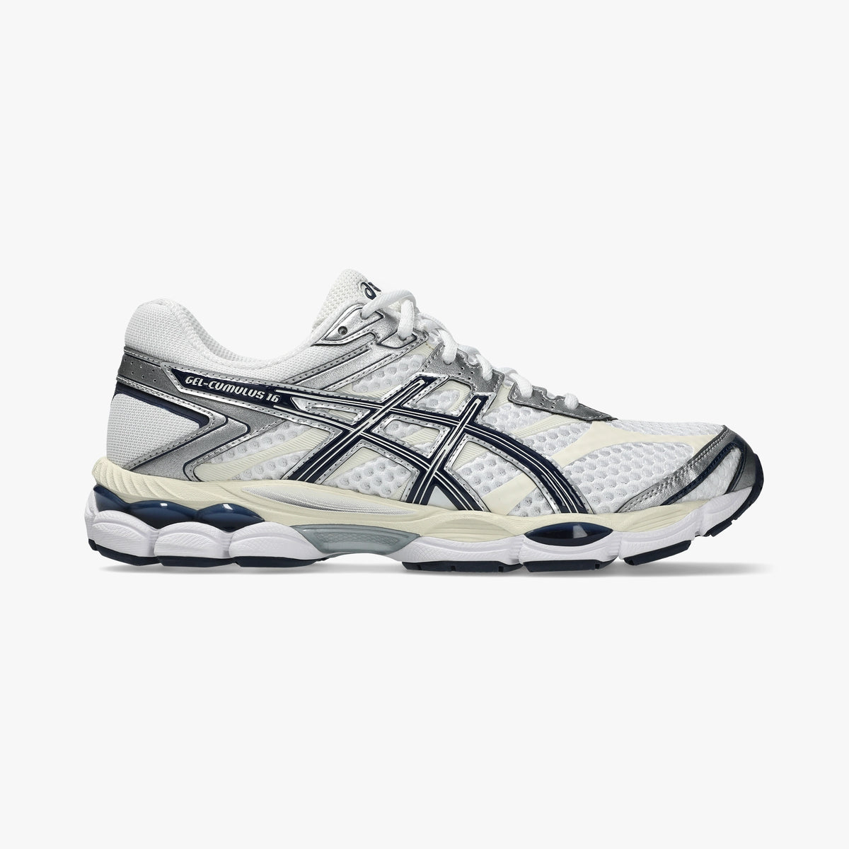 ASICS MEN SHOES GEL CUMULUS 16 WHITE/MIDNIGHT - Sole Therapy