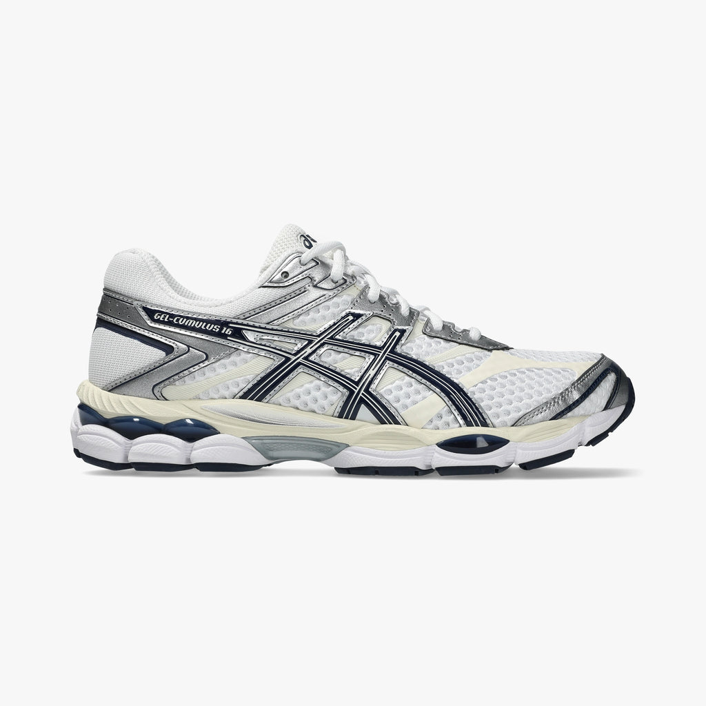 ASICS MEN SHOES GEL CUMULUS 16 WHITE/MIDNIGHT - Sole Therapy