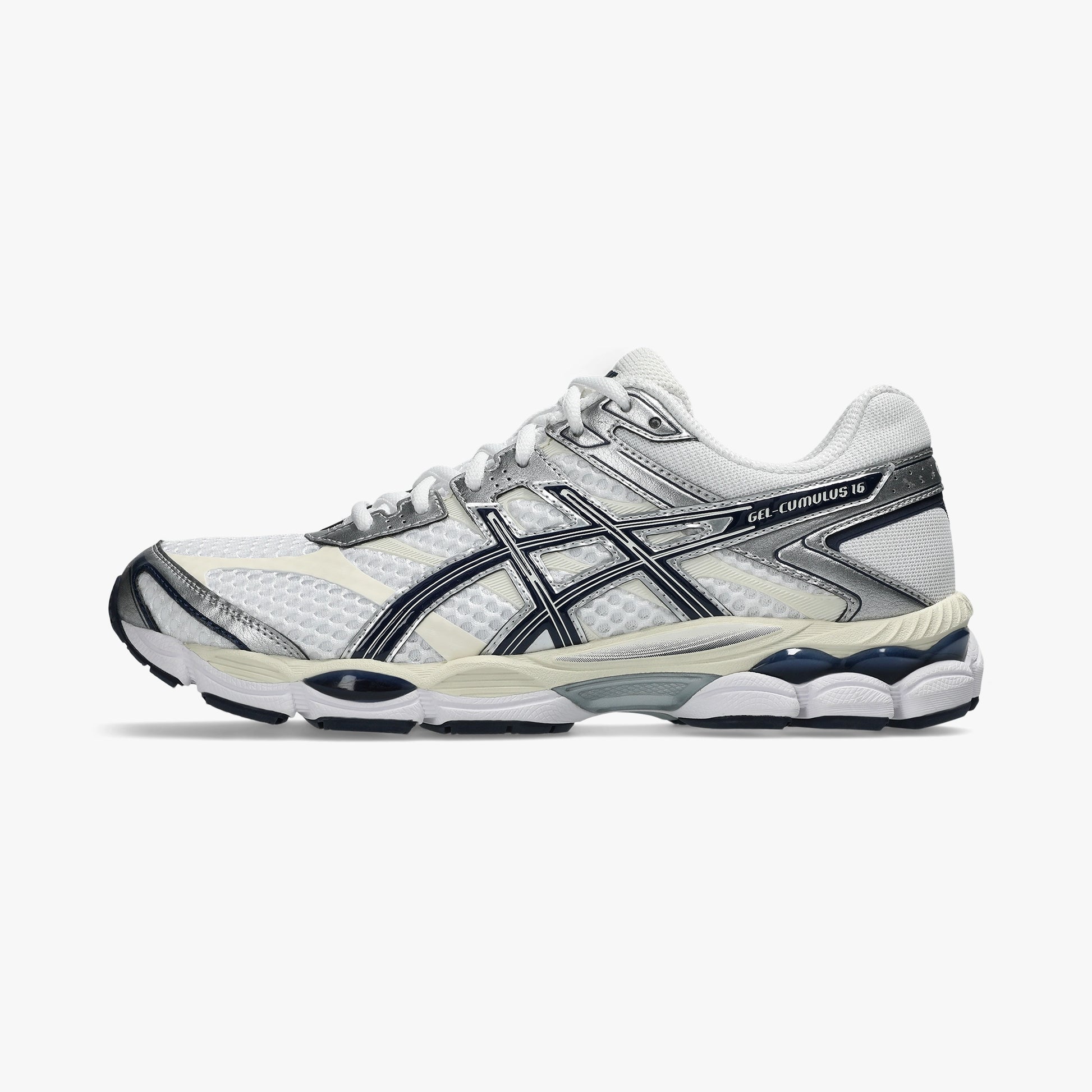 ASICS MEN SHOES GEL CUMULUS 16 WHITE/MIDNIGHT - Sole Therapy