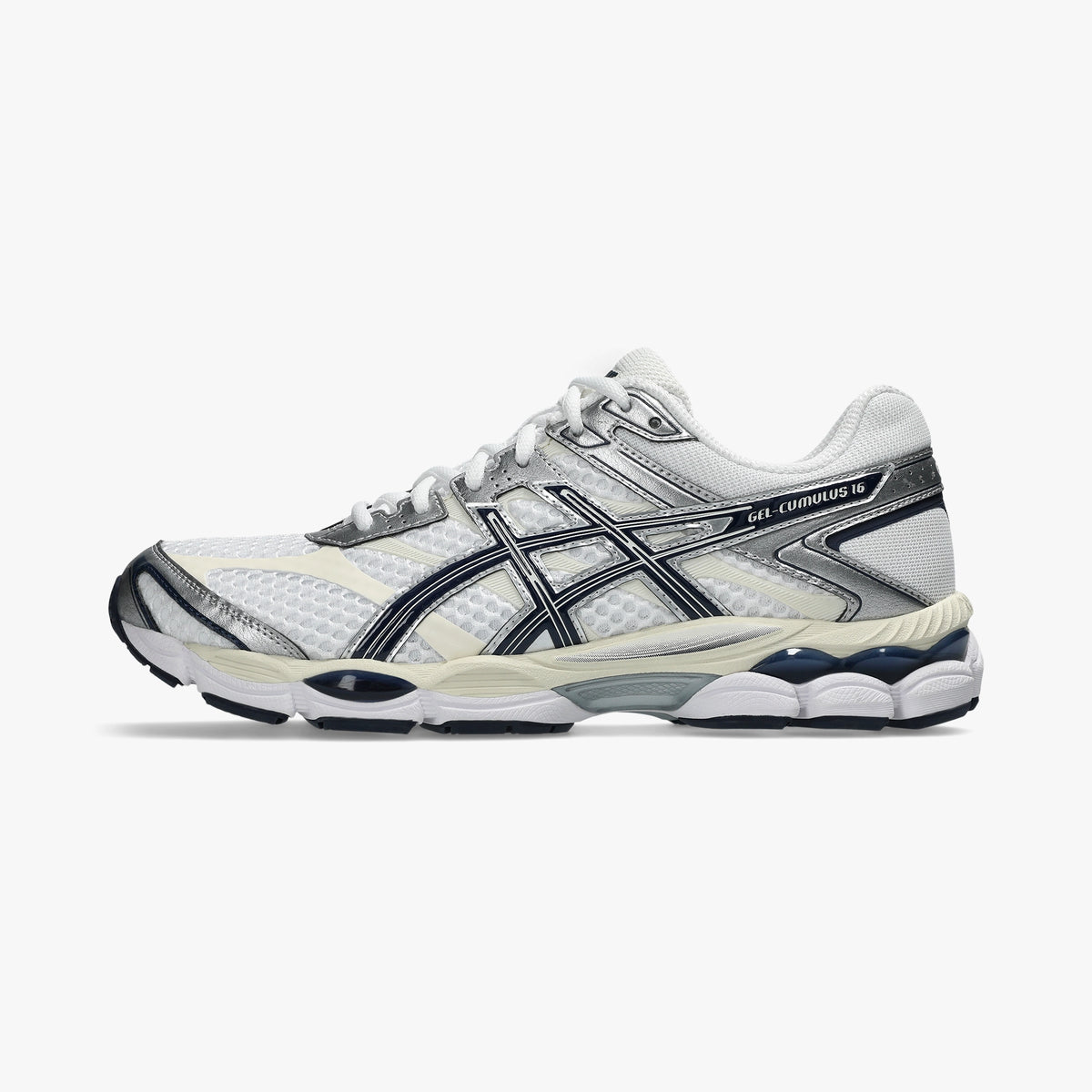 ASICS MEN SHOES GEL CUMULUS 16 WHITE/MIDNIGHT - Sole Therapy