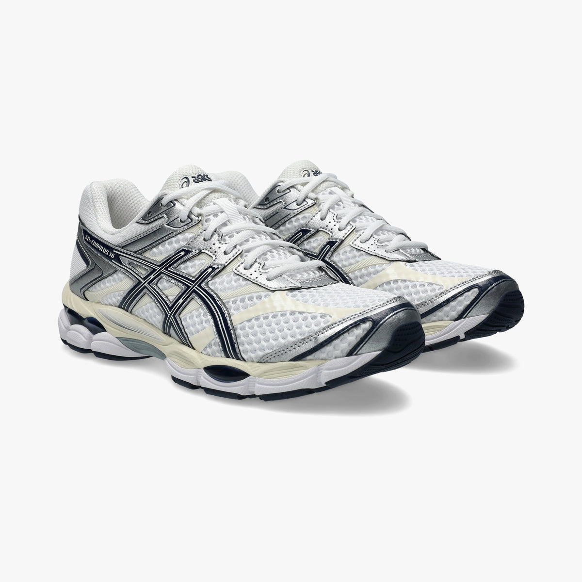 ASICS MEN SHOES GEL CUMULUS 16 WHITE/MIDNIGHT - Sole Therapy