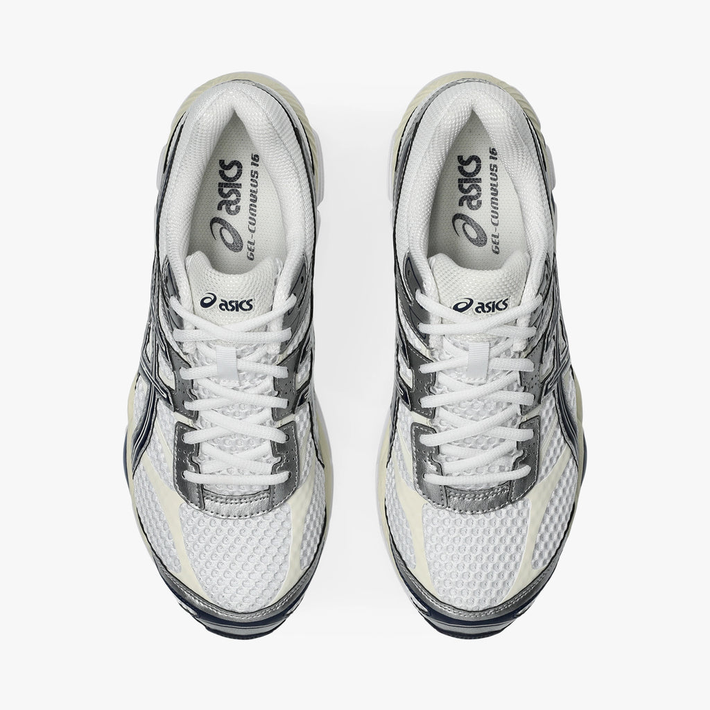 ASICS MEN SHOES GEL CUMULUS 16 WHITE/MIDNIGHT - Sole Therapy