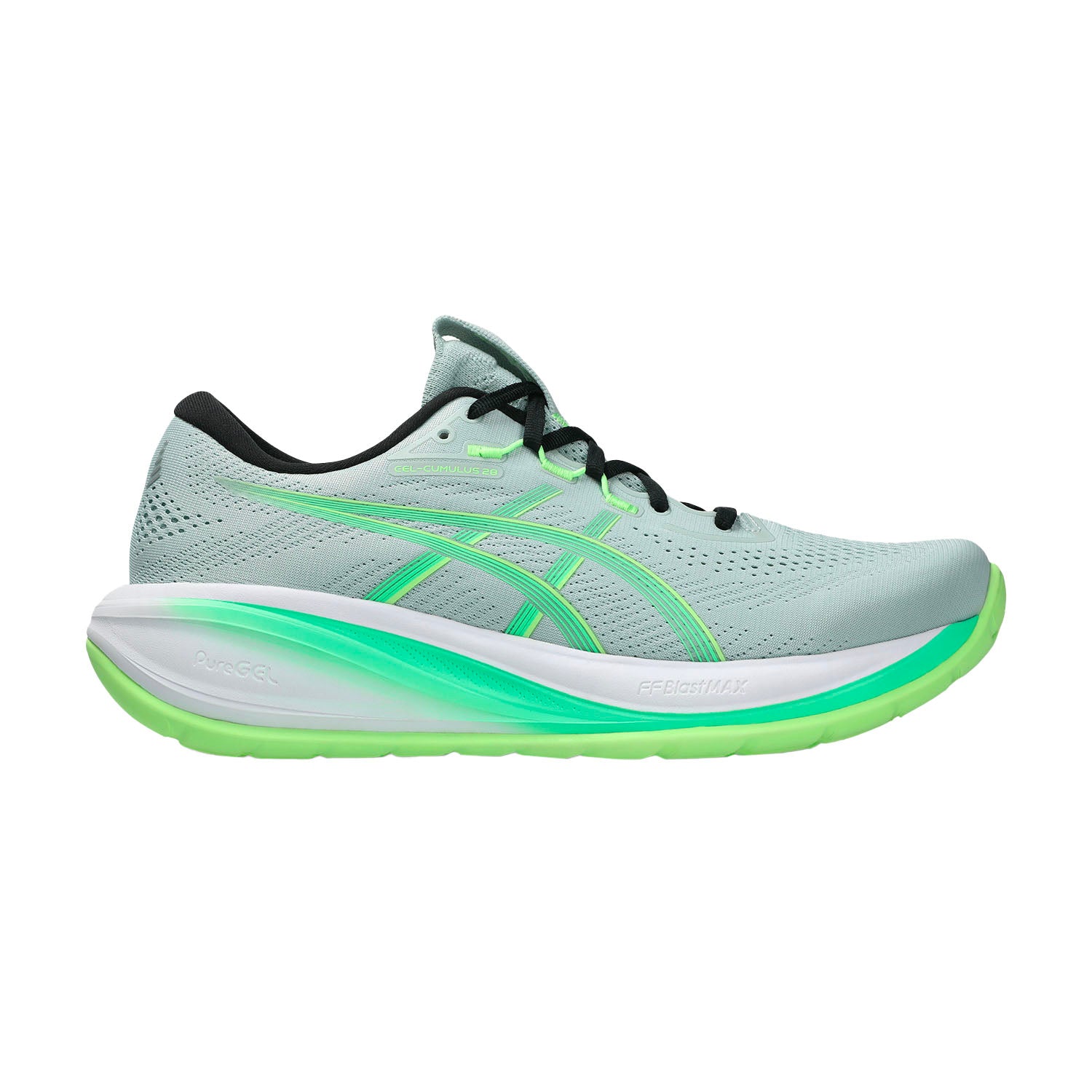 ASICS MEN SHOES GEL CUMULUS 28 COLD MOSS/VITAL GREEN - Sole Therapy