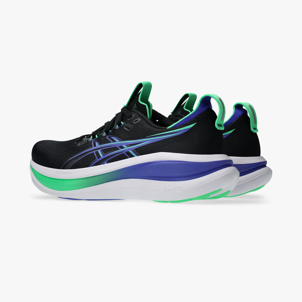 ASICS MEN SHOES GEL NIMBUS 28 BLACK/COBALT BURST - Sole Therapy