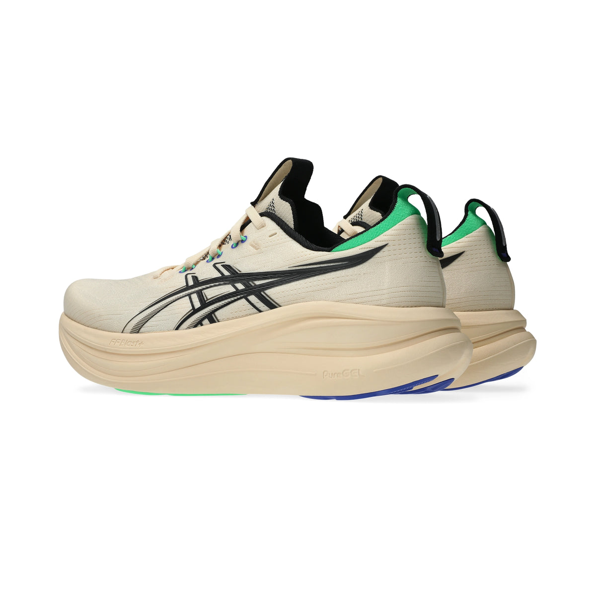 ASICS MEN SHOES GEL NIMBUS 28 SEASHELL/BLACK - Sole Therapy