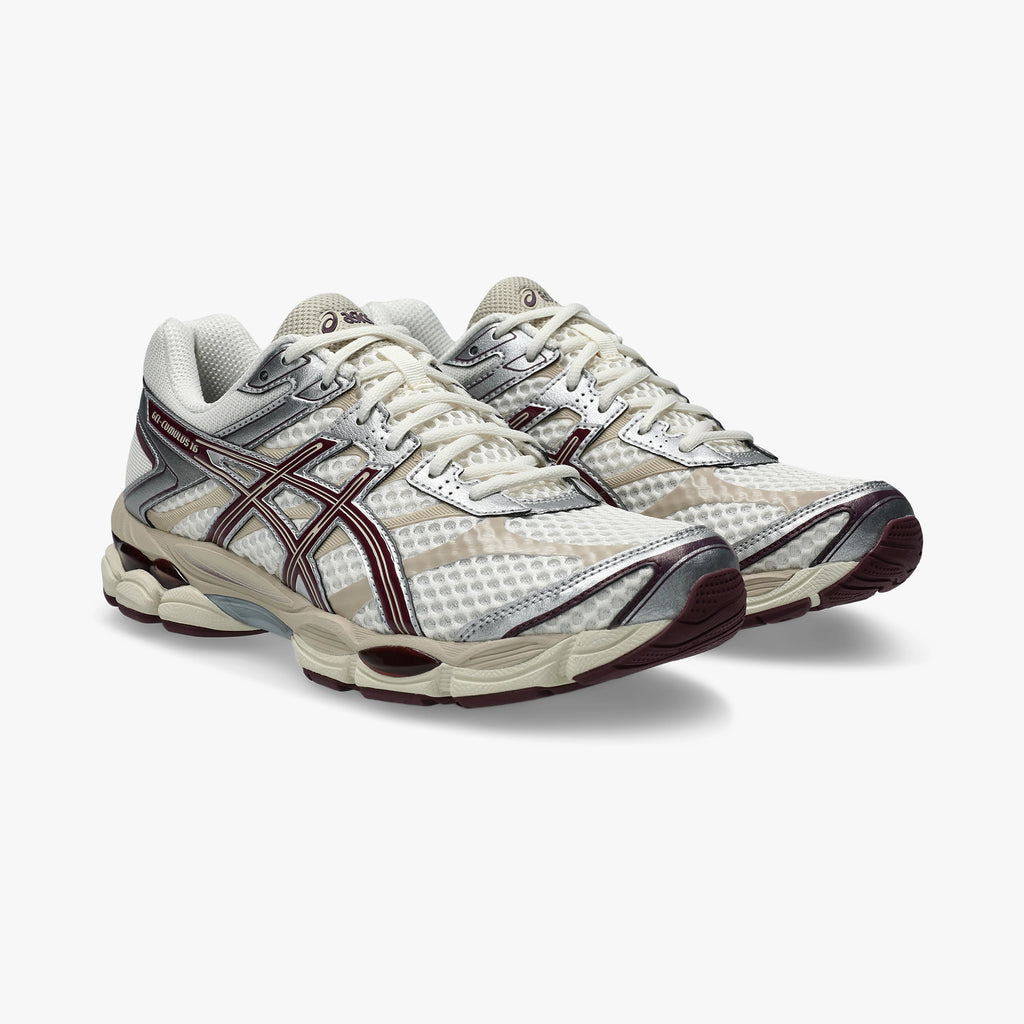 ASICS UNISEX SHOES GEL CUMULUS 16 CREAM/BENIIMO PURPLE - Sole Therapy