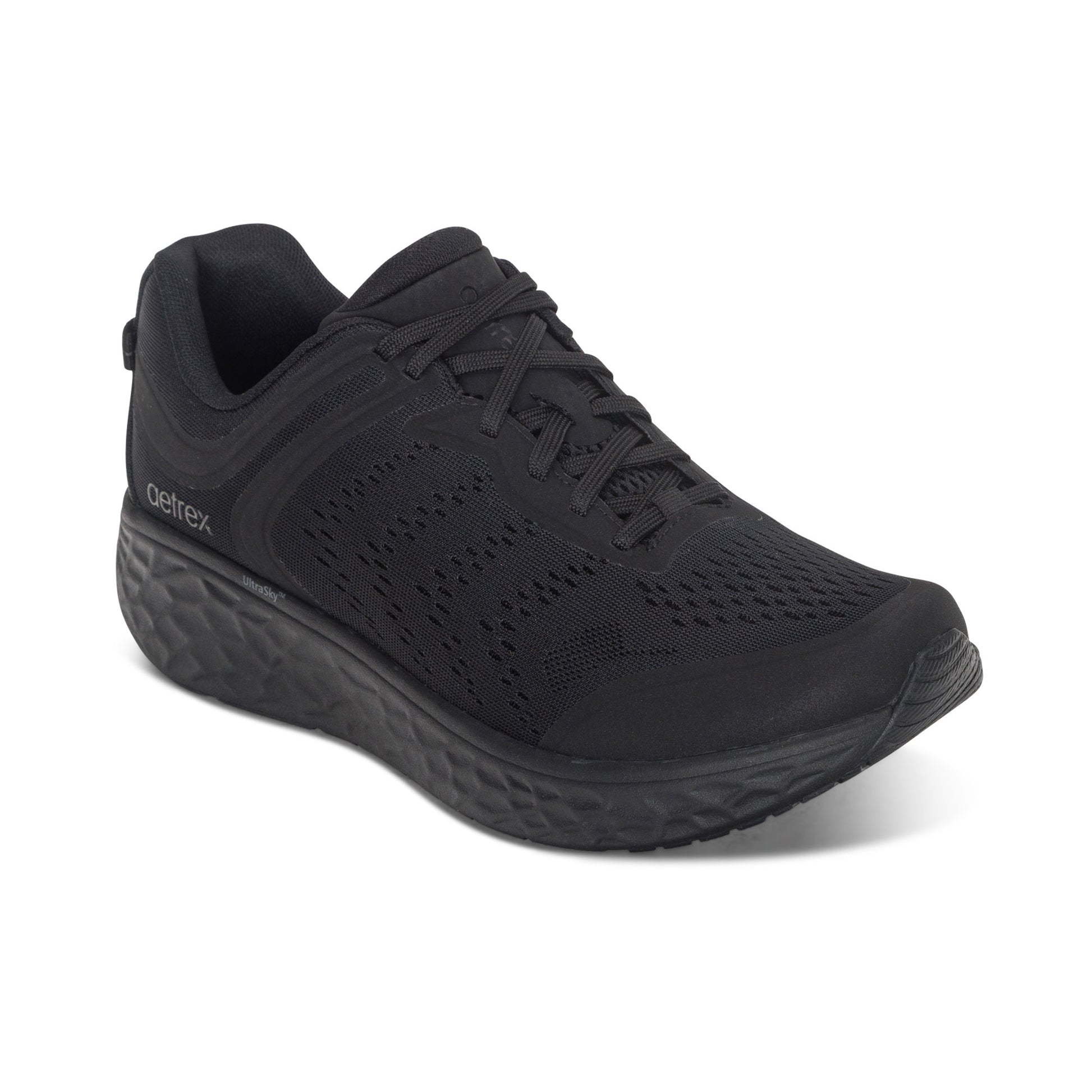 Aetrex Chase Arch Support Sneakers Men's Slip-On Black/Black - Sole Therapy