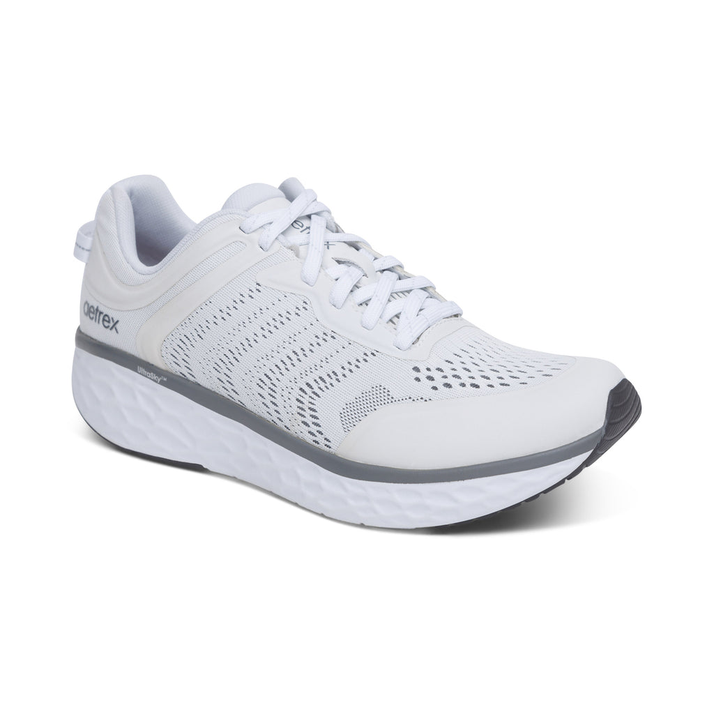 Aetrex Chase Arch Support Sneakers Men's Slip-On White - Sole Therapy