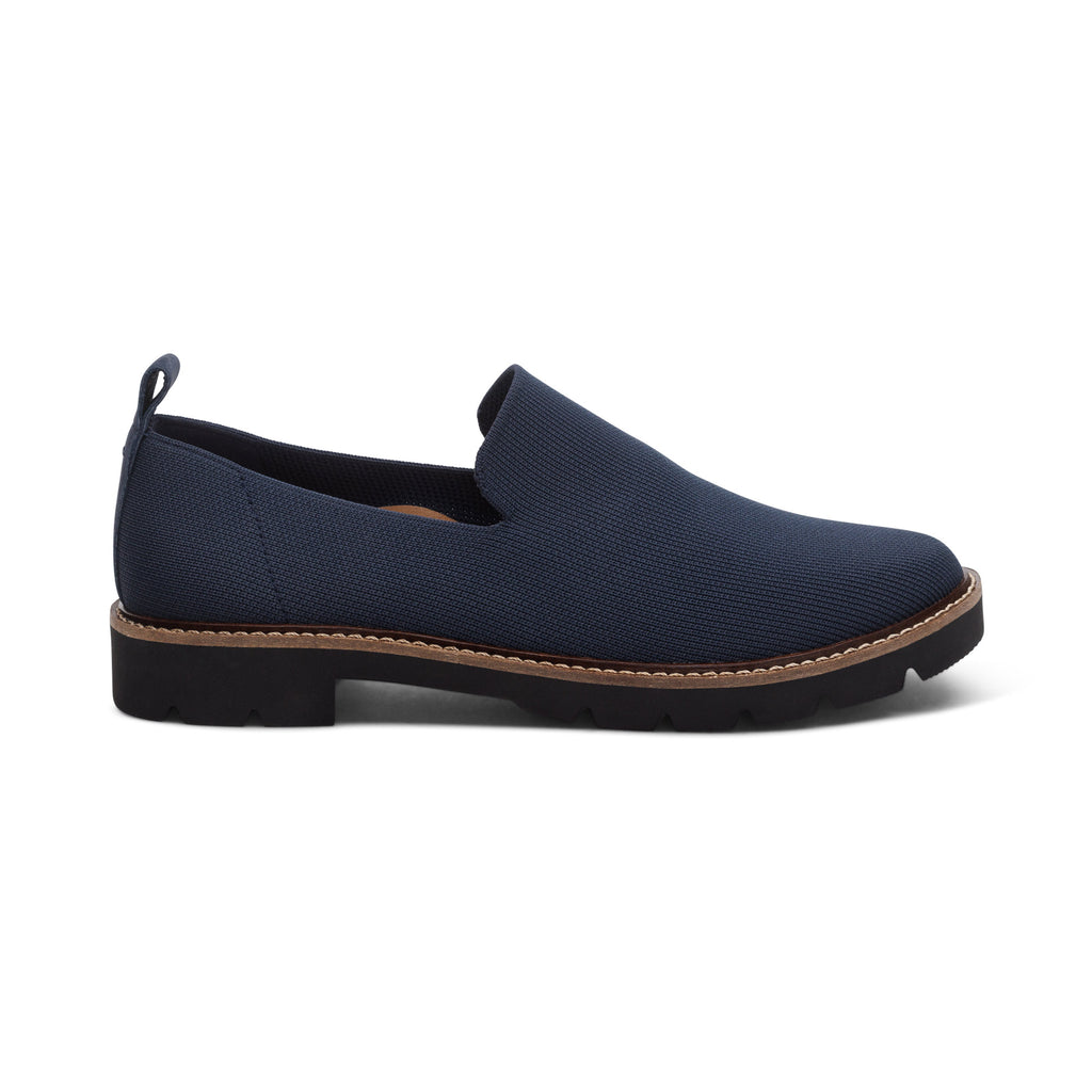 Aetrex Chloe Slip on Loafer Navy - Sole Therapy