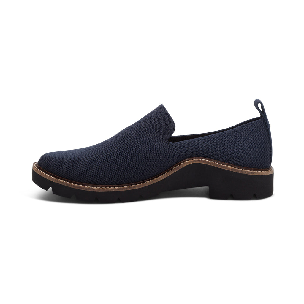 Aetrex Chloe Slip on Loafer Navy - Sole Therapy