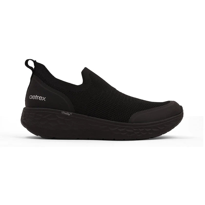 Aetrex Dash Arch Support Sneakers Men - Black / Black - Sole Therapy