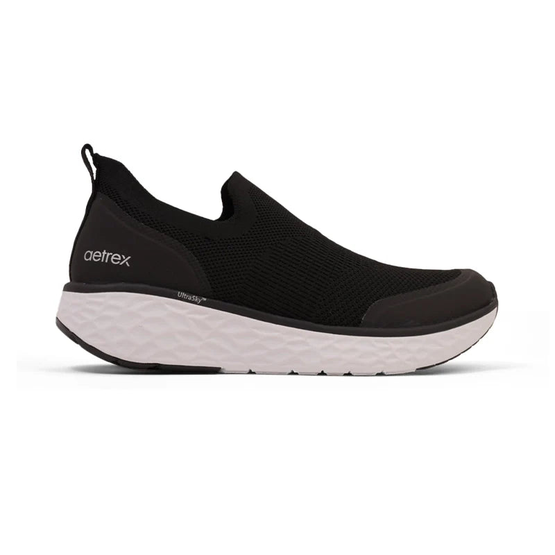 Aetrex Dash Arch Support Sneakers Men - Black - Sole Therapy