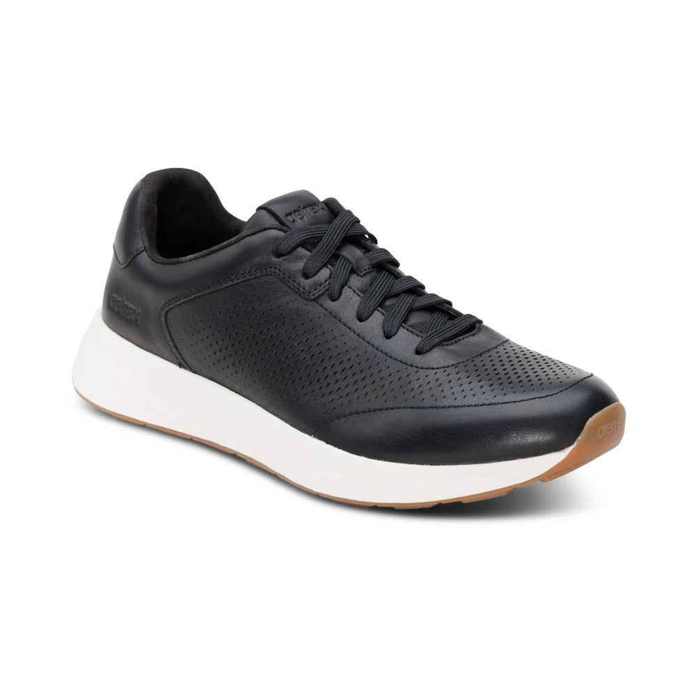 Aetrex Drew Arch Support Sneakers - Black - Sole Therapy