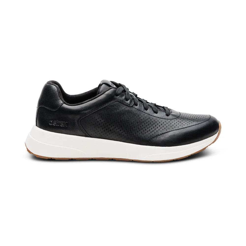 Aetrex Drew Arch Support Sneakers - Black - Sole Therapy
