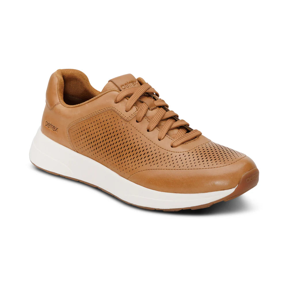 Aetrex Drew Arch Support Sneakers - Tan - Sole Therapy