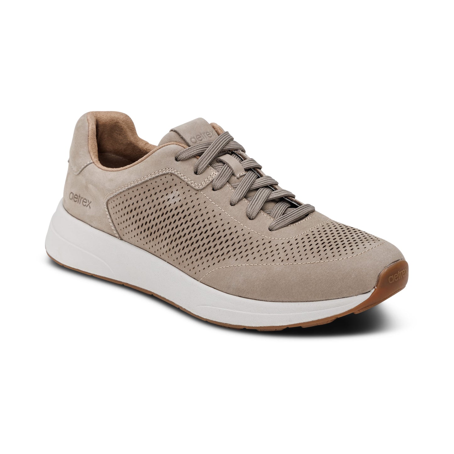 Aetrex Drew Arch Support Sneakers - Taupe - Sole Therapy