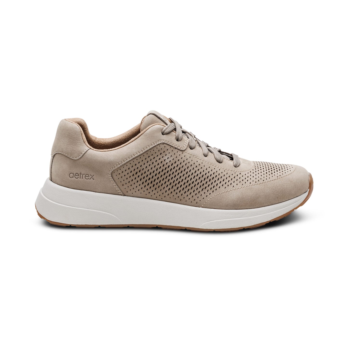Aetrex Drew Arch Support Sneakers - Taupe - Sole Therapy