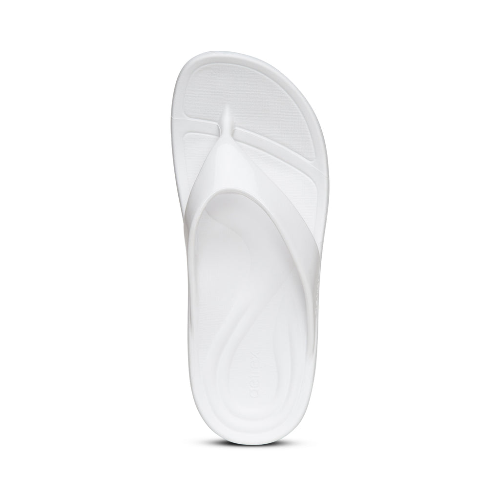 Aetrex Maui Flips Women - White - Sole Therapy