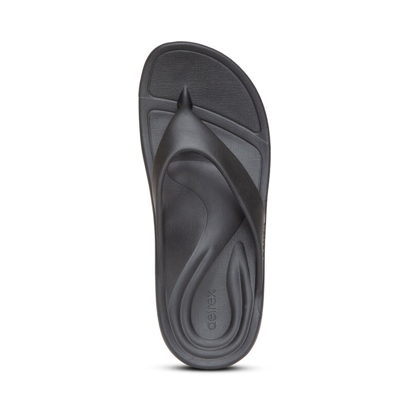 Aetrex Maui Orthotic Flips Women - Black - Sole Therapy