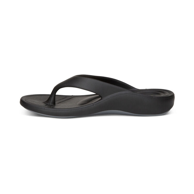 Aetrex Maui Orthotic Flips Women - Black - Sole Therapy
